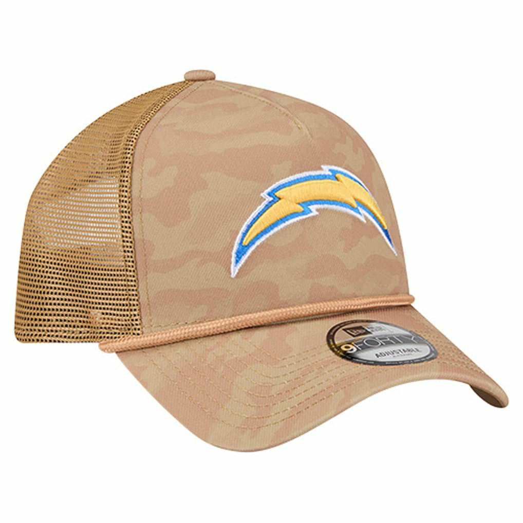 Los Angeles Chargers New Era Wheat Camo 9FORTY Adjustable Hat