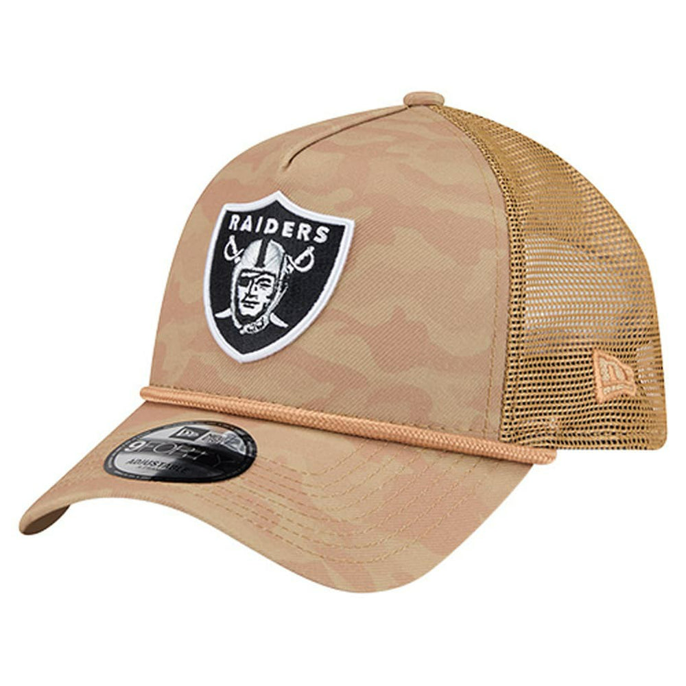 Las Vegas Raiders New Era Wheat Camo 9FORTY Adjustable Hat