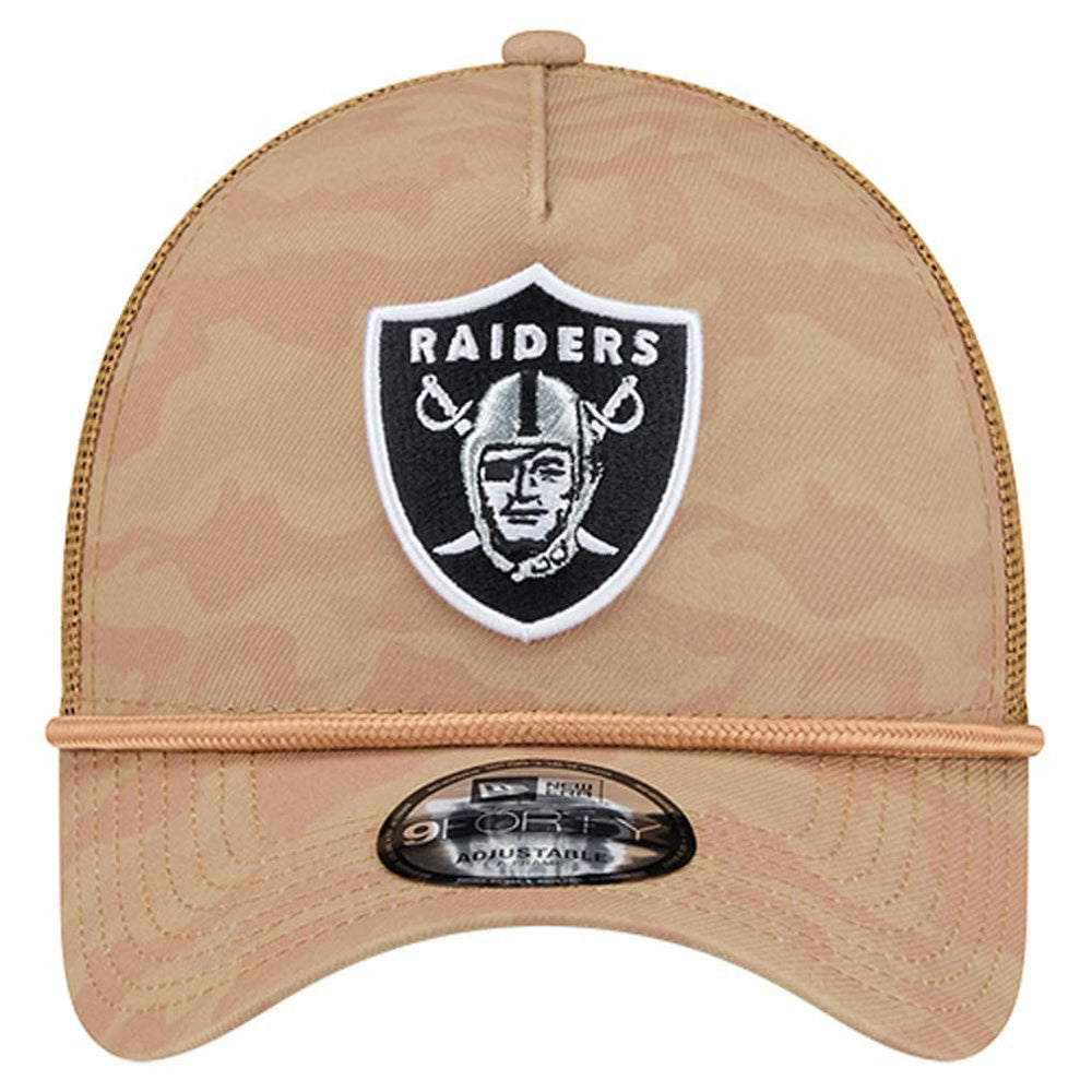 Las Vegas Raiders New Era Wheat Camo 9FORTY Adjustable Hat