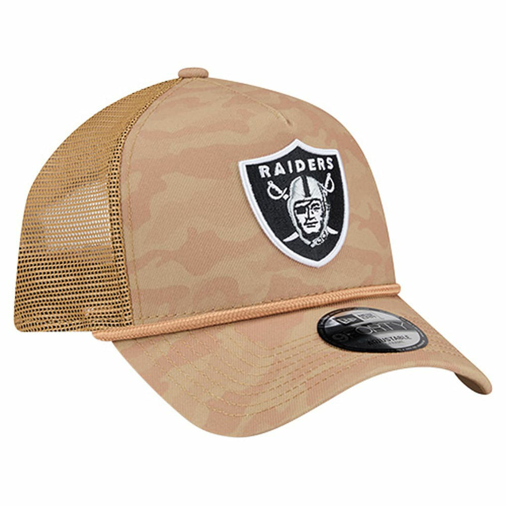 Las Vegas Raiders New Era Wheat Camo 9FORTY Adjustable Hat