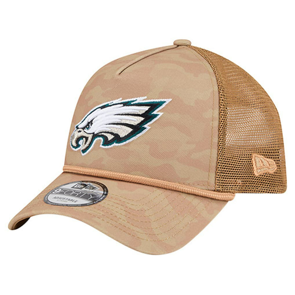 Philadelphia Eagles New Era Wheat Camo 9FORTY Adjustable Hat