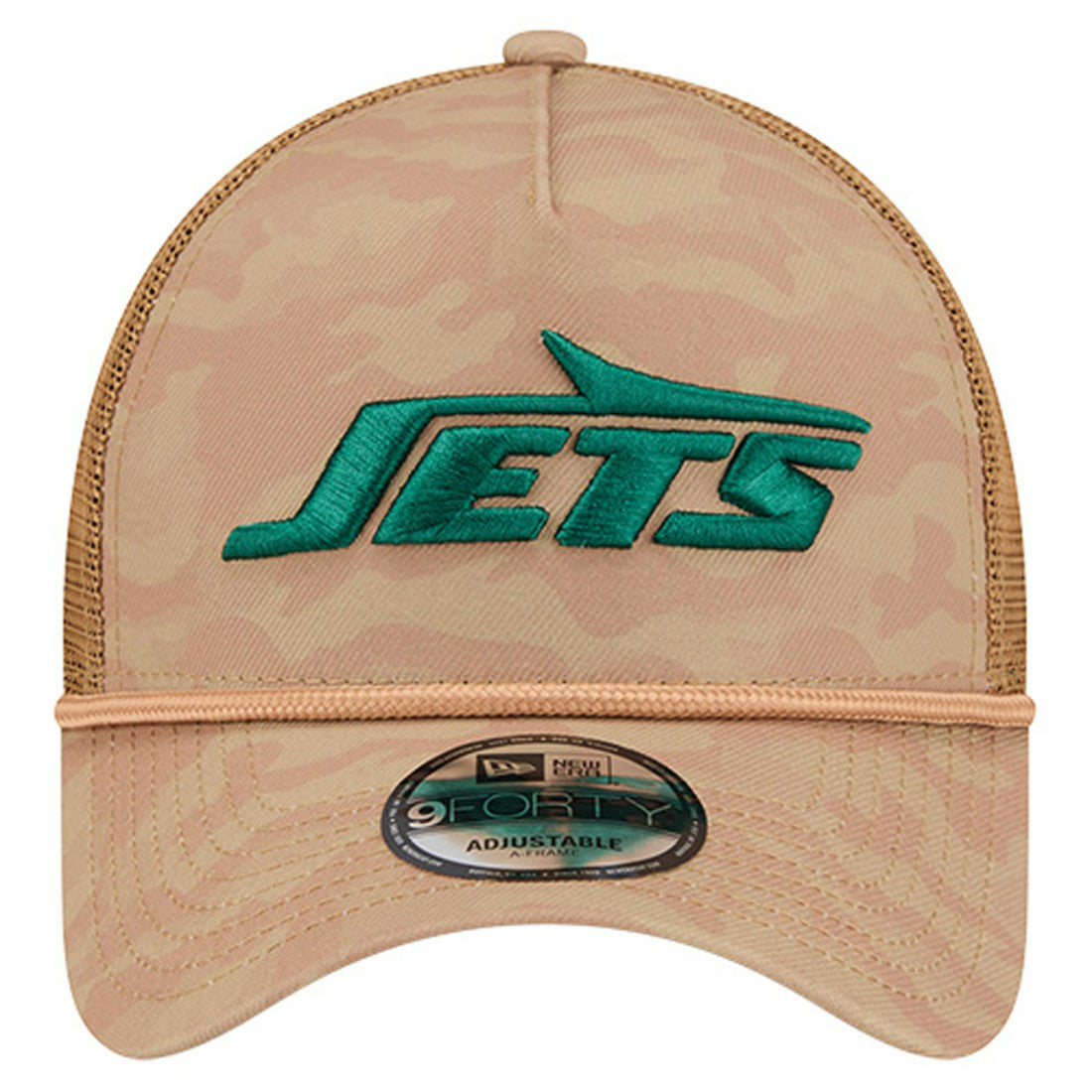 New York Jets New Era Wheat Camo 9FORTY Adjustable Hat