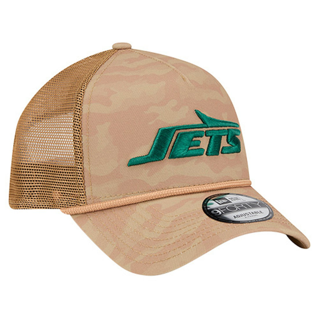 New York Jets New Era Wheat Camo 9FORTY Adjustable Hat