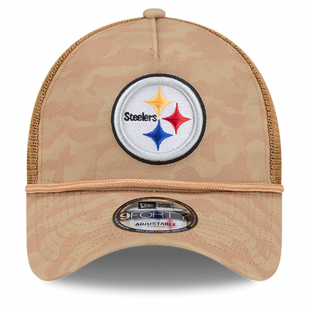 Pittsburgh Steelers New Era Wheat Camo 9FORTY Adjustable Hat