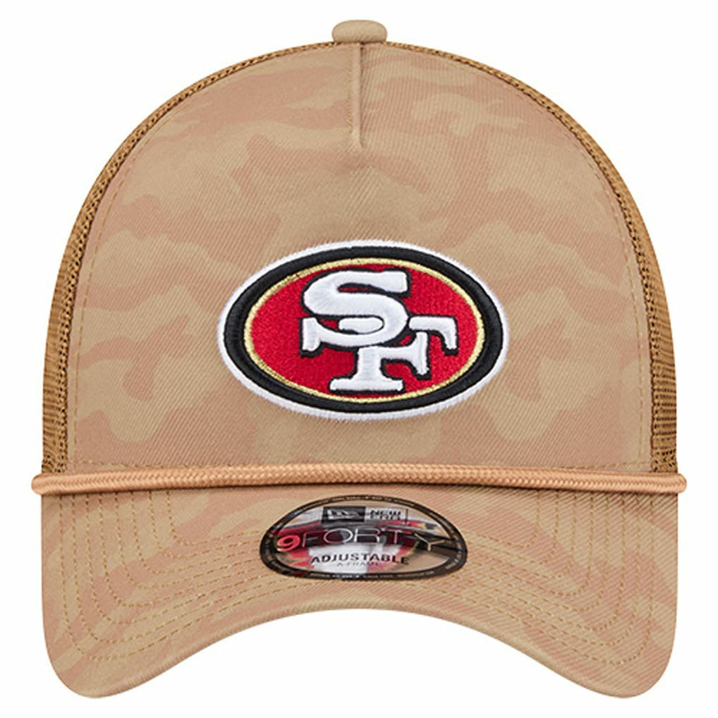 San Francisco 49ers New Era Wheat Camo 9FORTY Adjustable Hat