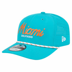 Miami Dolphins New Era Script 9SEVENTY Adjustable Hat