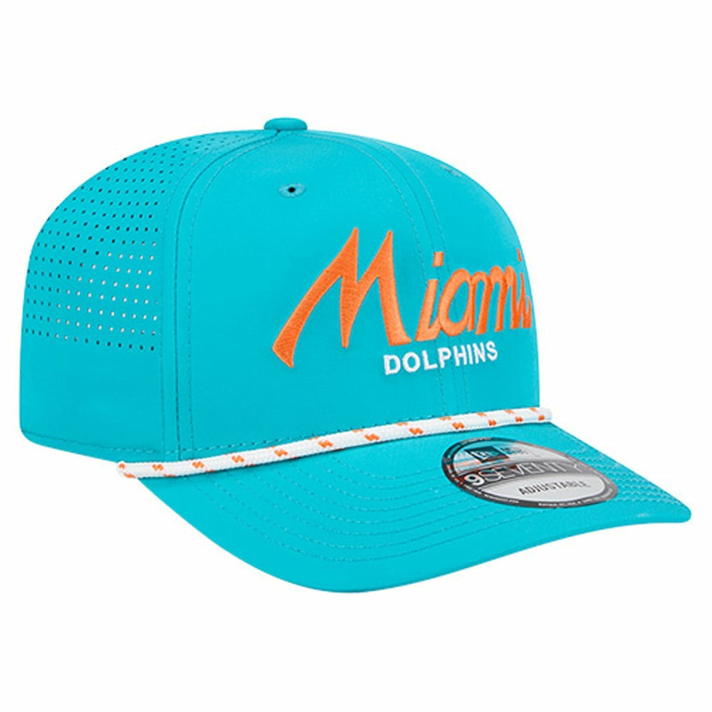 Miami Dolphins New Era Script 9SEVENTY Adjustable Hat