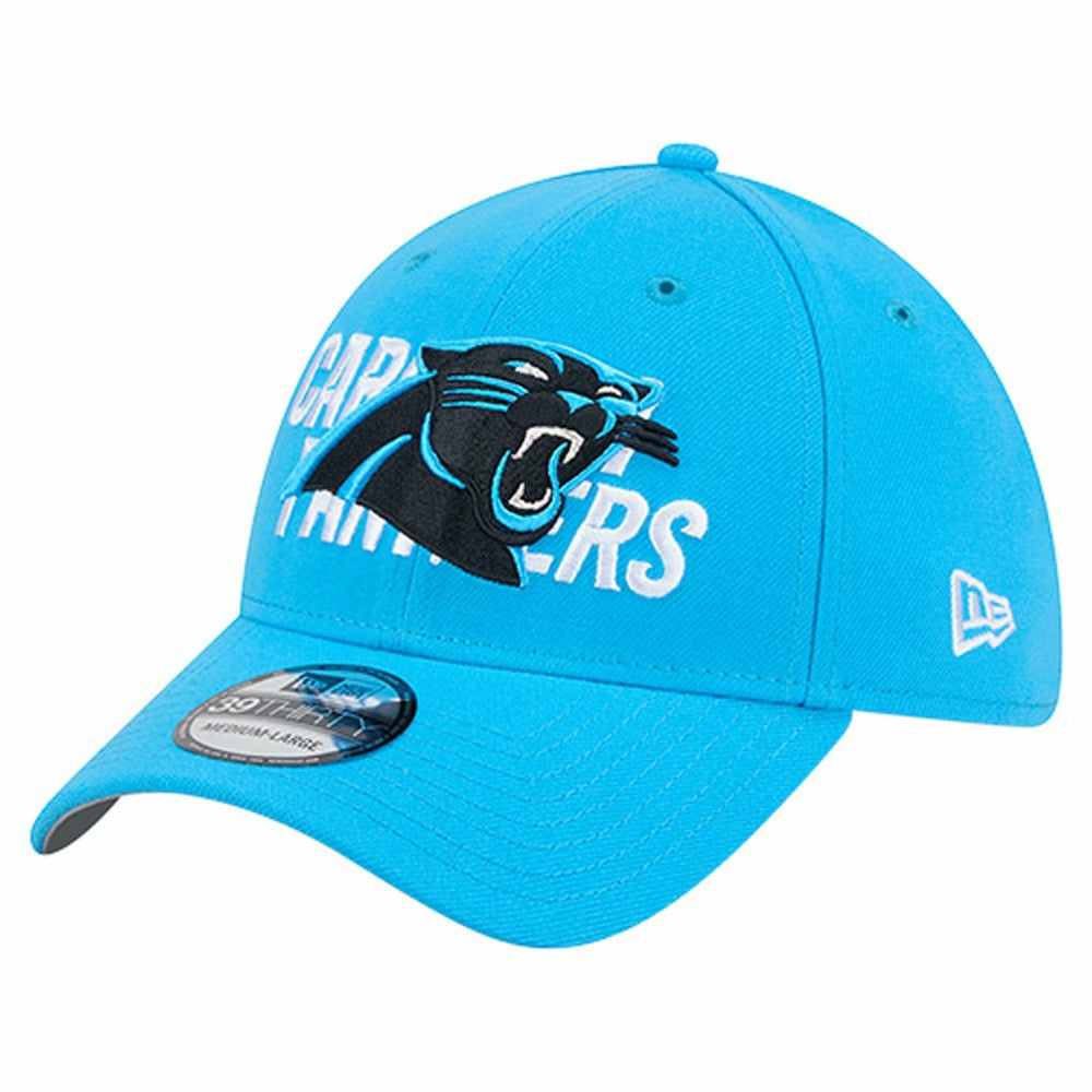 Carolina Panthers New Era Overlap Logo 39THIRTY Stretch Fit Hat