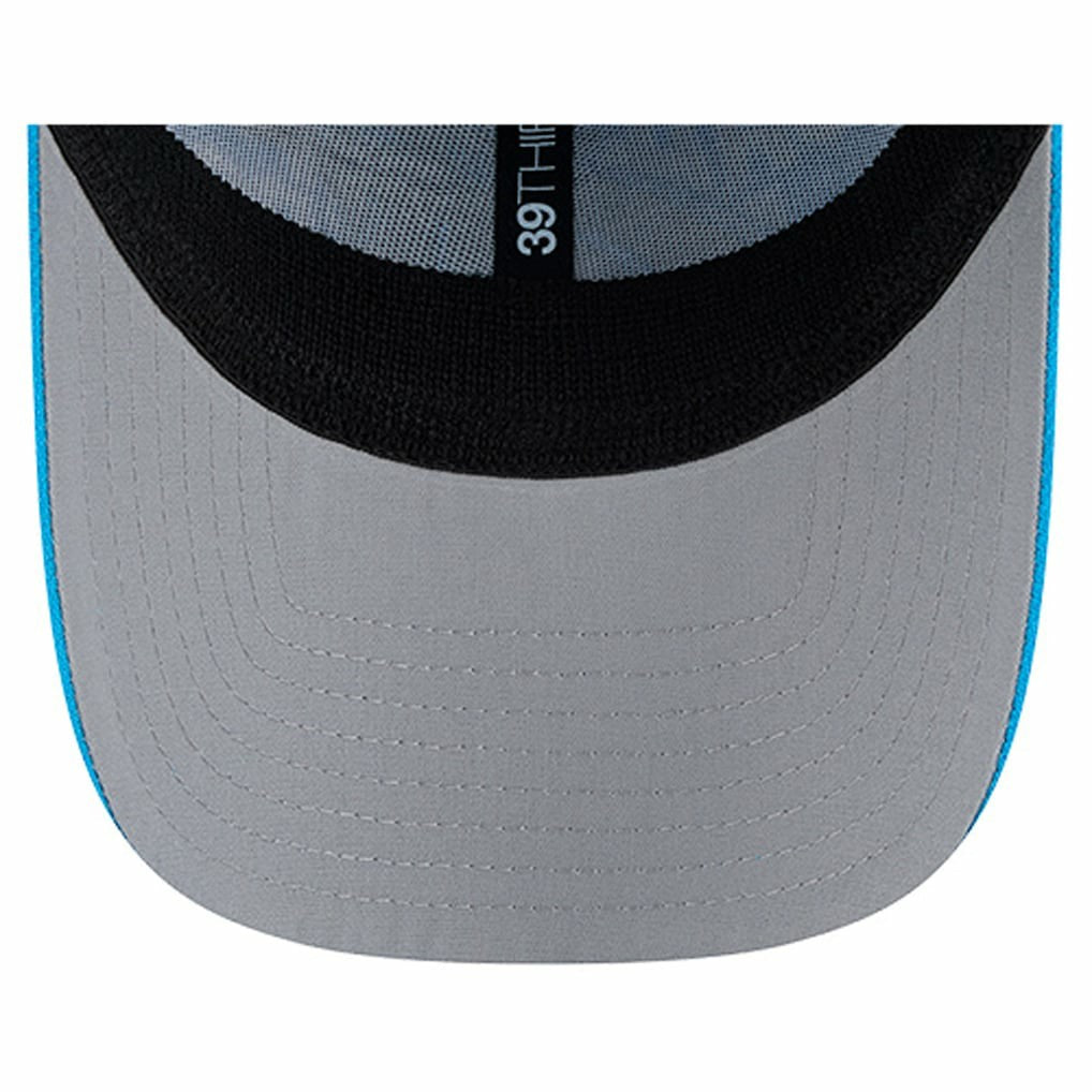 Carolina Panthers New Era Overlap Logo 39THIRTY Stretch Fit Hat