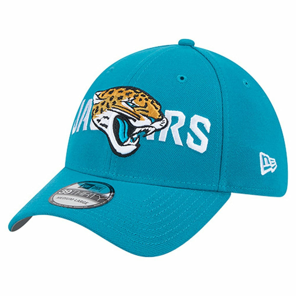 Jacksonville Jaguars New Era Overlap Logo 39THIRTY Stretch Fit Hat