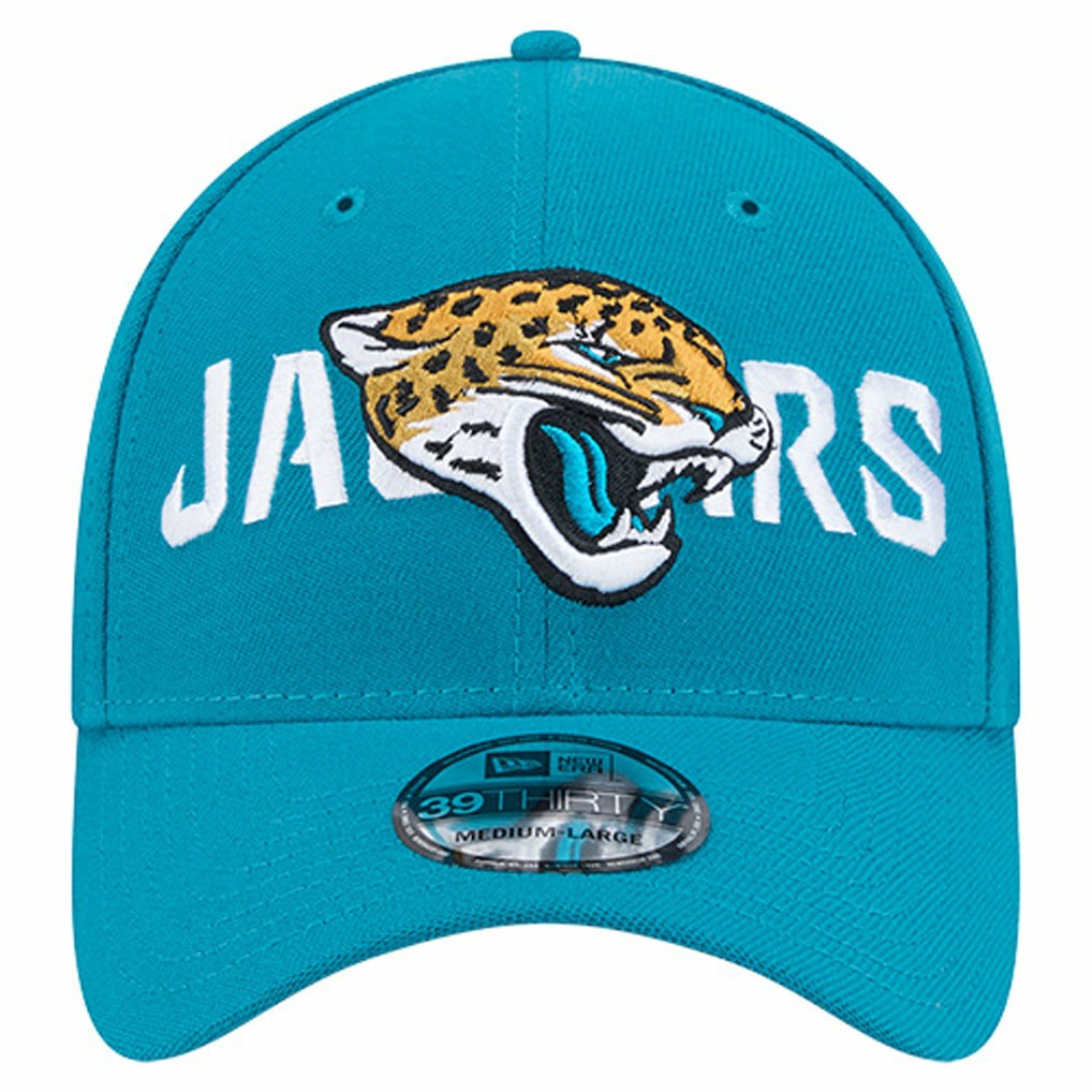 Jacksonville Jaguars New Era Overlap Logo 39THIRTY Stretch Fit Hat