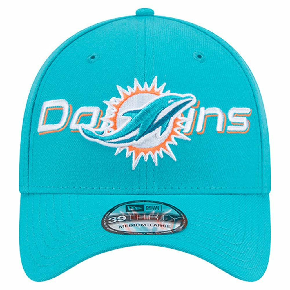 Miami Dolphins New Era Overlap Logo 39THIRTY Stretch Fit Hat