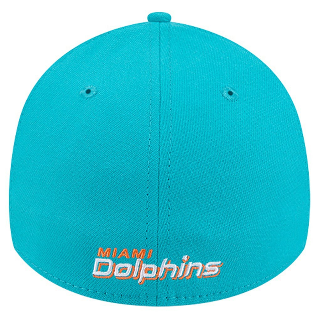 Miami Dolphins New Era Overlap Logo 39THIRTY Stretch Fit Hat