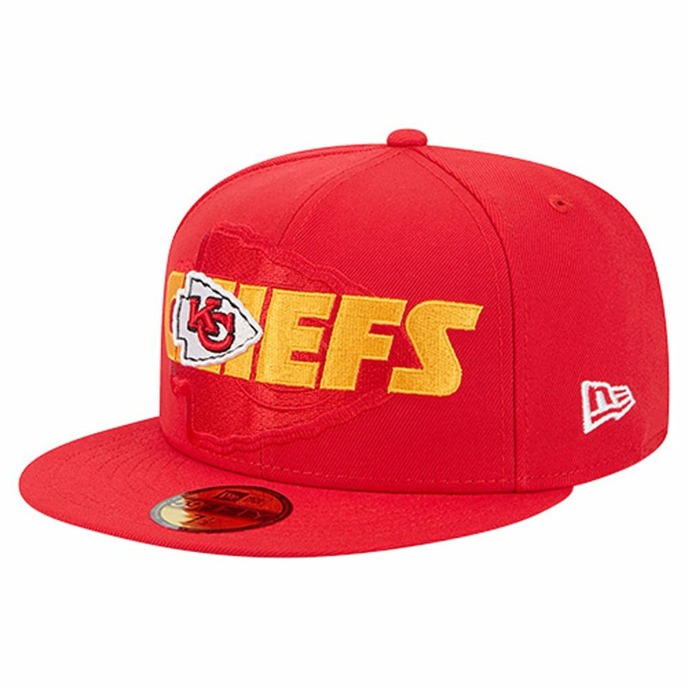 Kansas City Chiefs New Era Overlap Wordmark 59FIFTY Fitted Hat