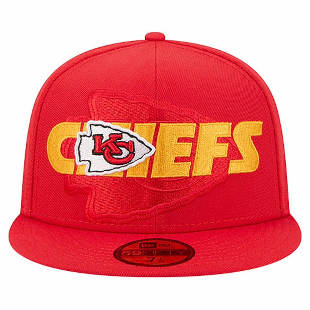 Kansas City Chiefs New Era Overlap Wordmark 59FIFTY Fitted Hat