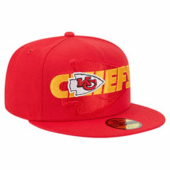 Kansas City Chiefs New Era Overlap Wordmark 59FIFTY Fitted Hat