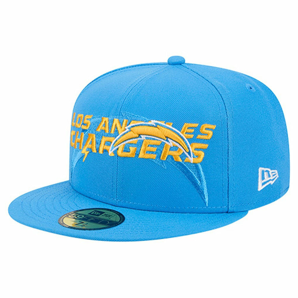 Los Angeles Chargers New Era Overlap Wordmark 59FIFTY Fitted Hat