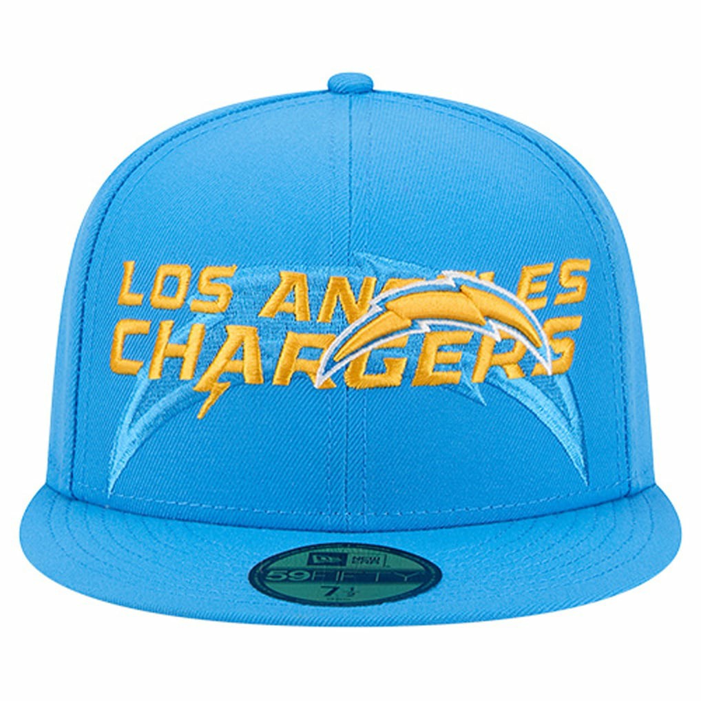 Los Angeles Chargers New Era Overlap Wordmark 59FIFTY Fitted Hat