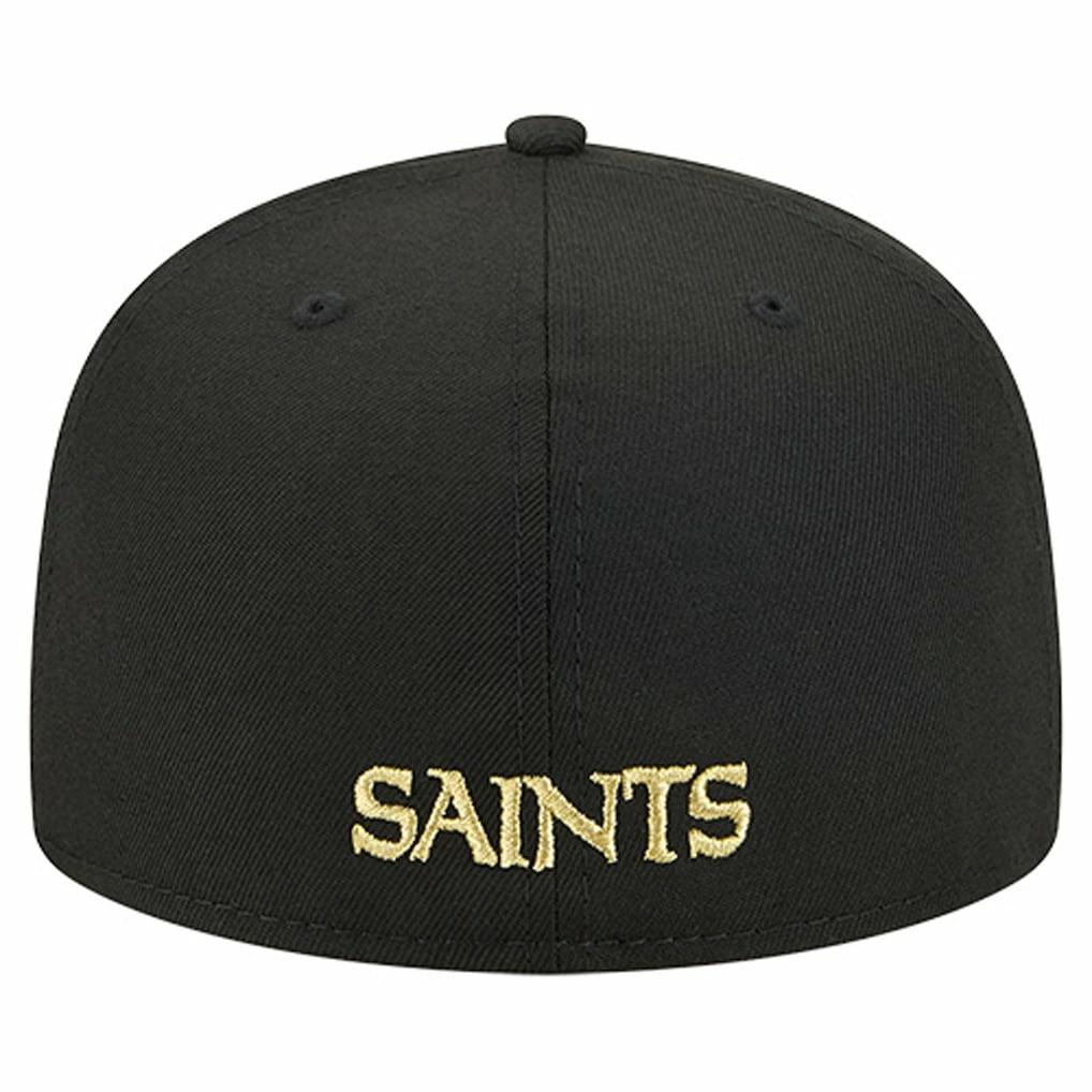 New Orleans Saints New Era Overlap Wordmark 59FIFTY Fitted Hat