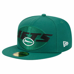 New York Jets New Era Overlap Wordmark 59FIFTY Fitted Hat