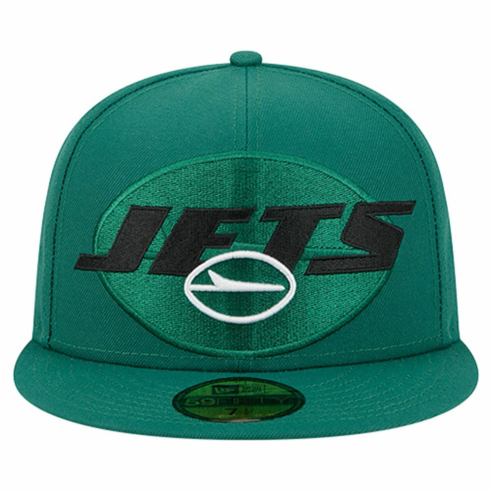 New York Jets New Era Overlap Wordmark 59FIFTY Fitted Hat
