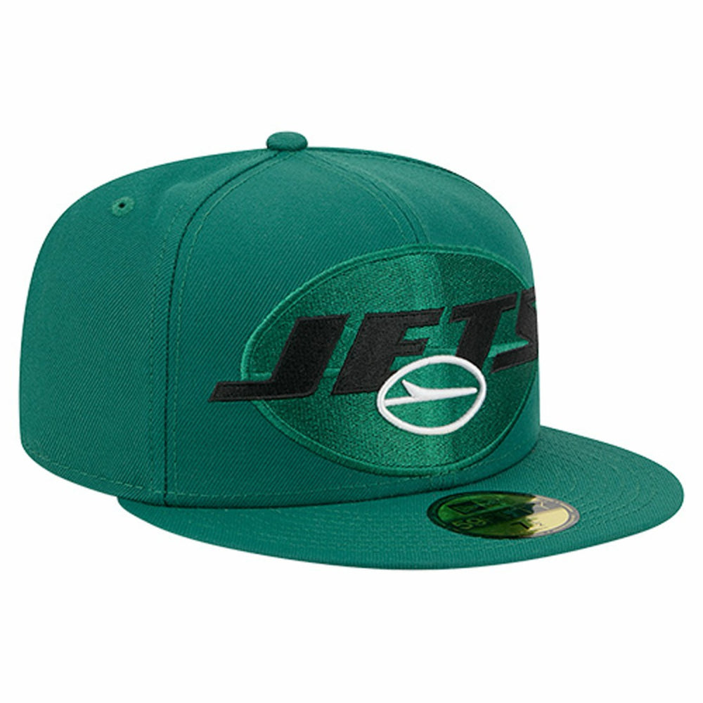 New York Jets New Era Overlap Wordmark 59FIFTY Fitted Hat