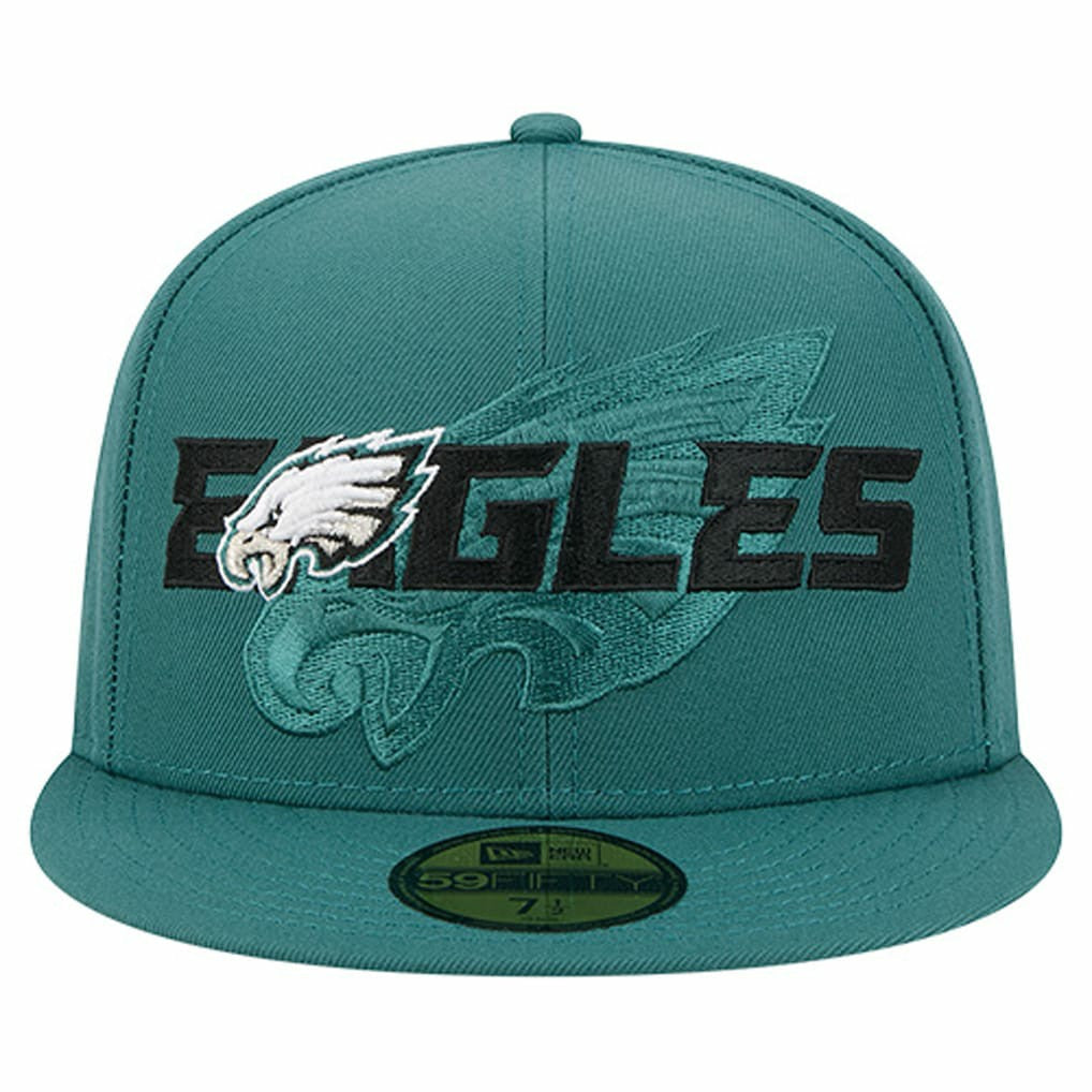 Philadelphia Eagles New Era Overlap Wordmark 59FIFTY Fitted Hat