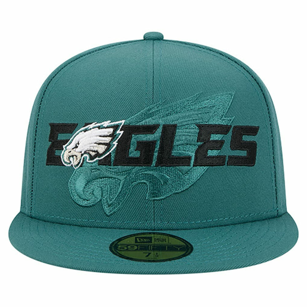 Philadelphia Eagles New Era Overlap Wordmark 59FIFTY Fitted Hat