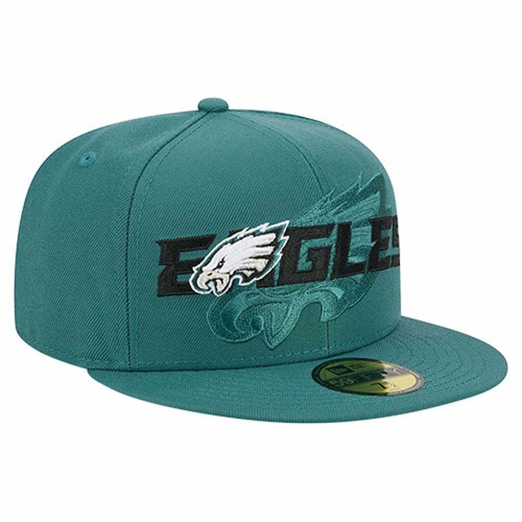 Philadelphia Eagles New Era Overlap Wordmark 59FIFTY Fitted Hat