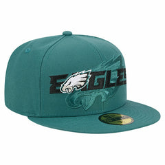 Philadelphia Eagles New Era Overlap Wordmark 59FIFTY Fitted Hat