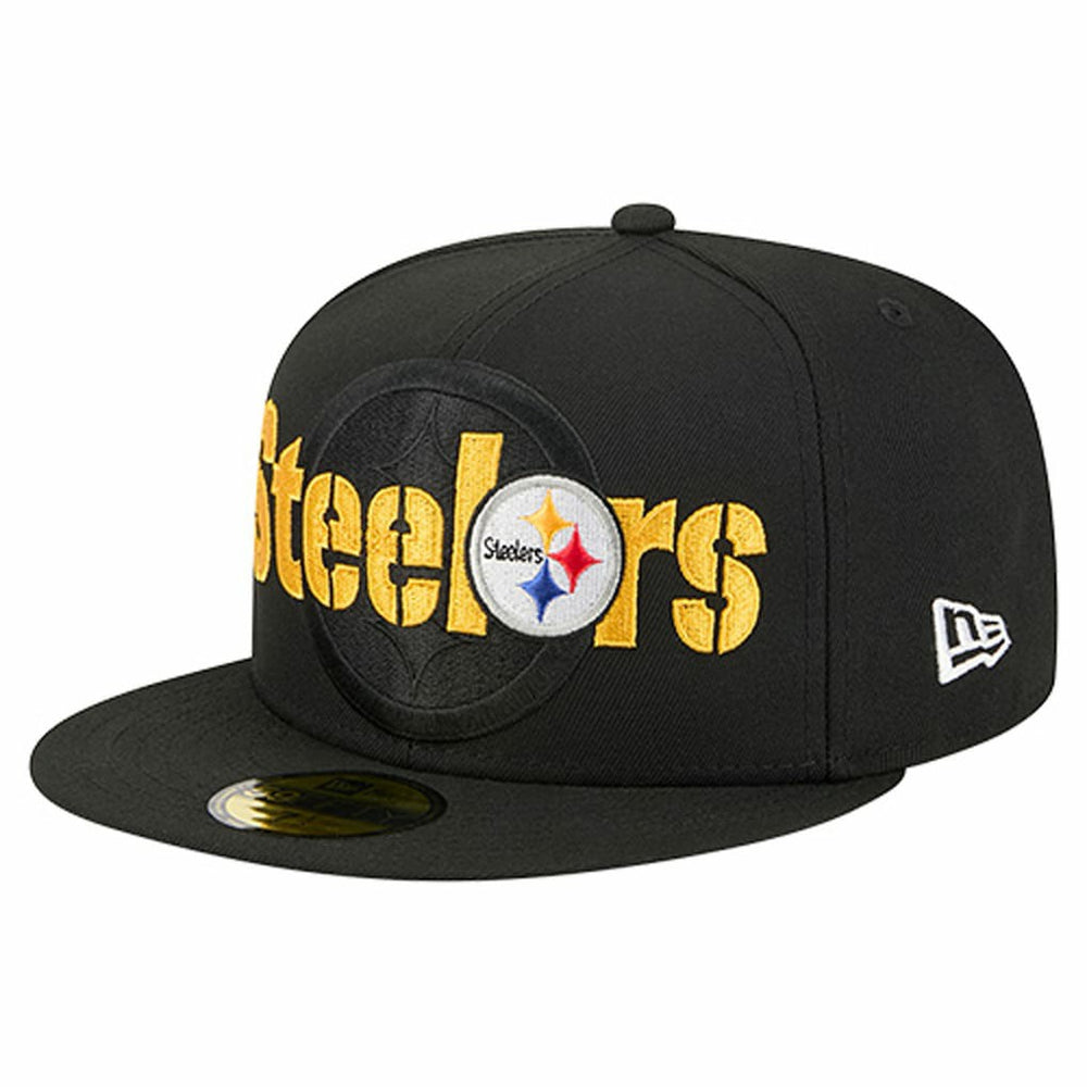 Pittsburgh Steelers New Era Overlap Wordmark 59FIFTY Fitted Hat