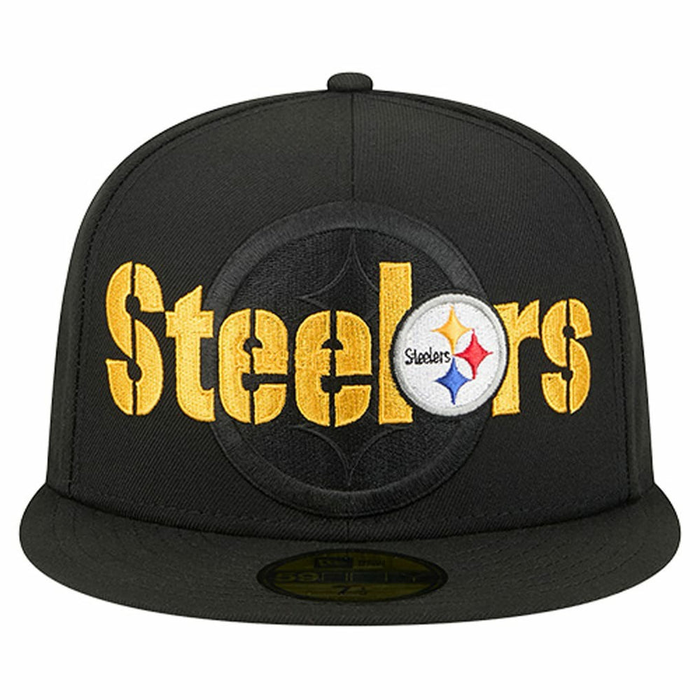 Pittsburgh Steelers New Era Overlap Wordmark 59FIFTY Fitted Hat