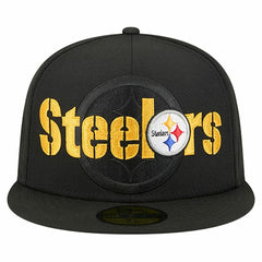 Pittsburgh Steelers New Era Overlap Wordmark 59FIFTY Fitted Hat
