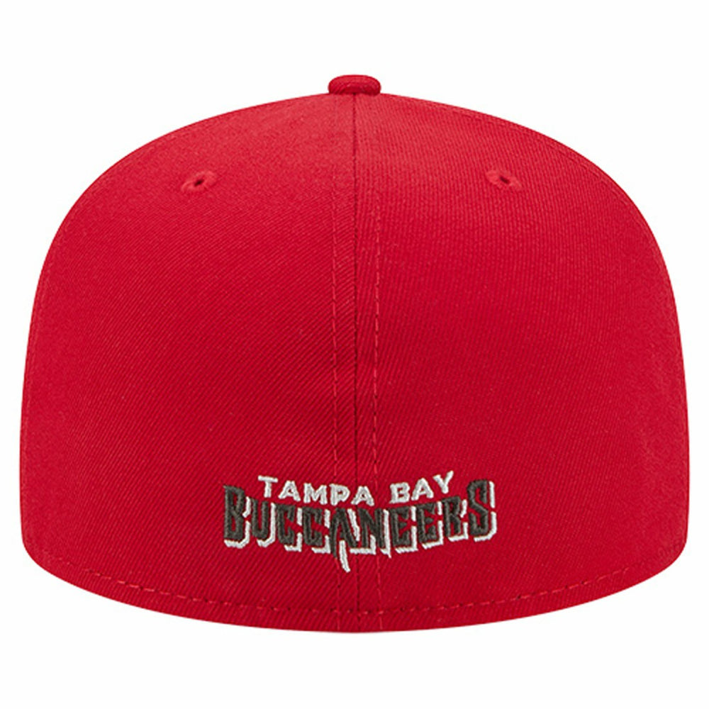 Tampa Bay Buccaneers New Era Overlap Wordmark 59FIFTY Fitted Hat