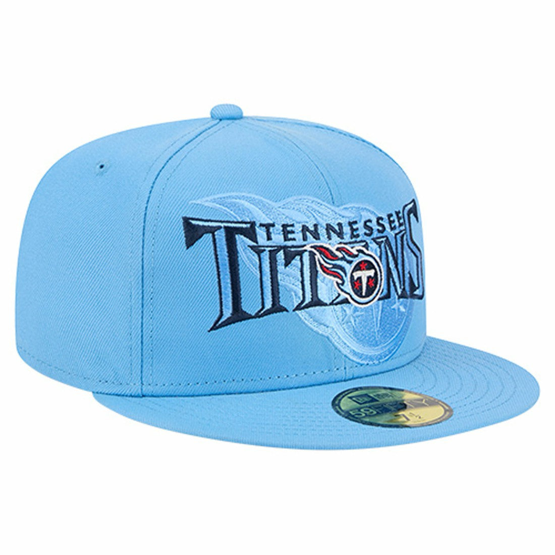 Tennessee Titans New Era Overlap Wordmark 59FIFTY Fitted Hat