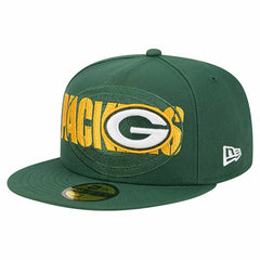 Green Bay Packers New Era Overlap Wordmark 59FIFTY Fitted Hat