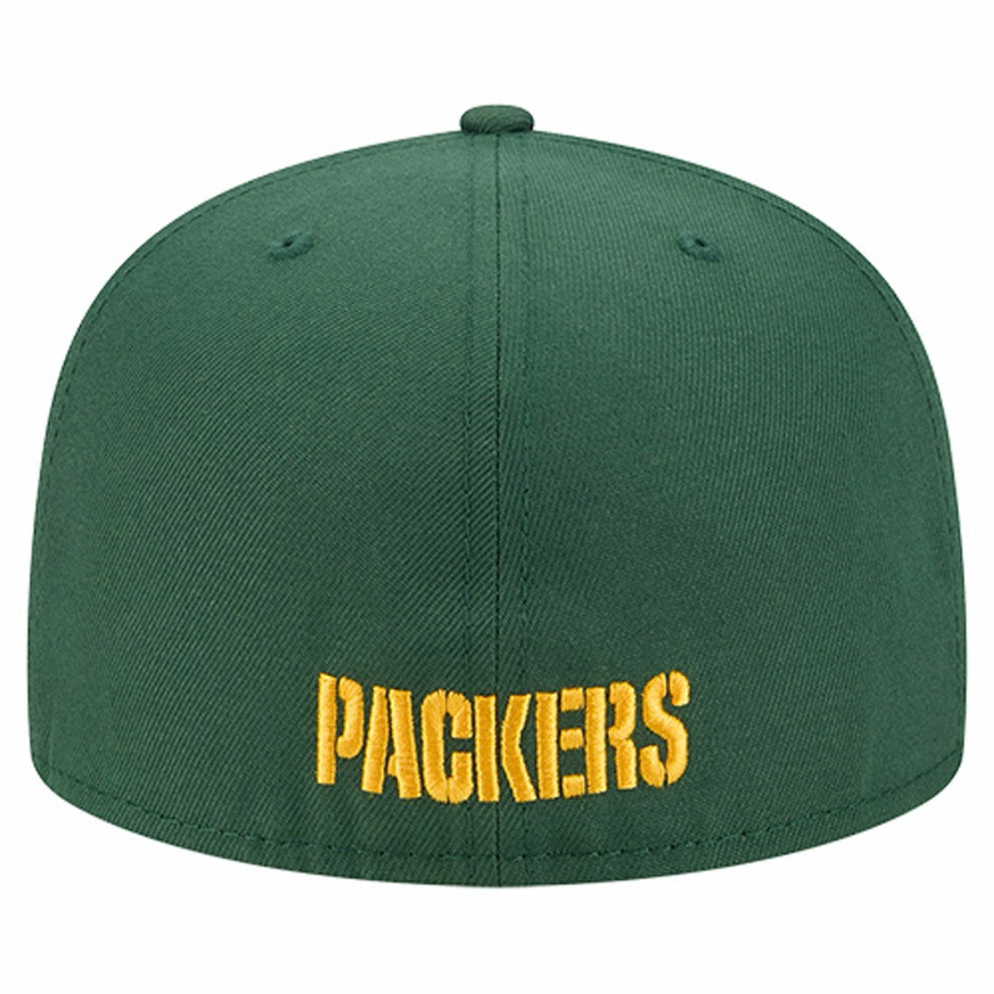 Green Bay Packers New Era Overlap Wordmark 59FIFTY Fitted Hat