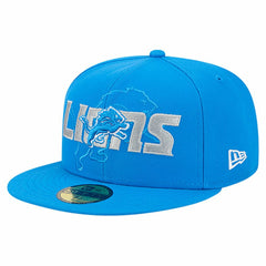 Detroit Lions New Era Overlap Wordmark 59FIFTY Fitted Hat