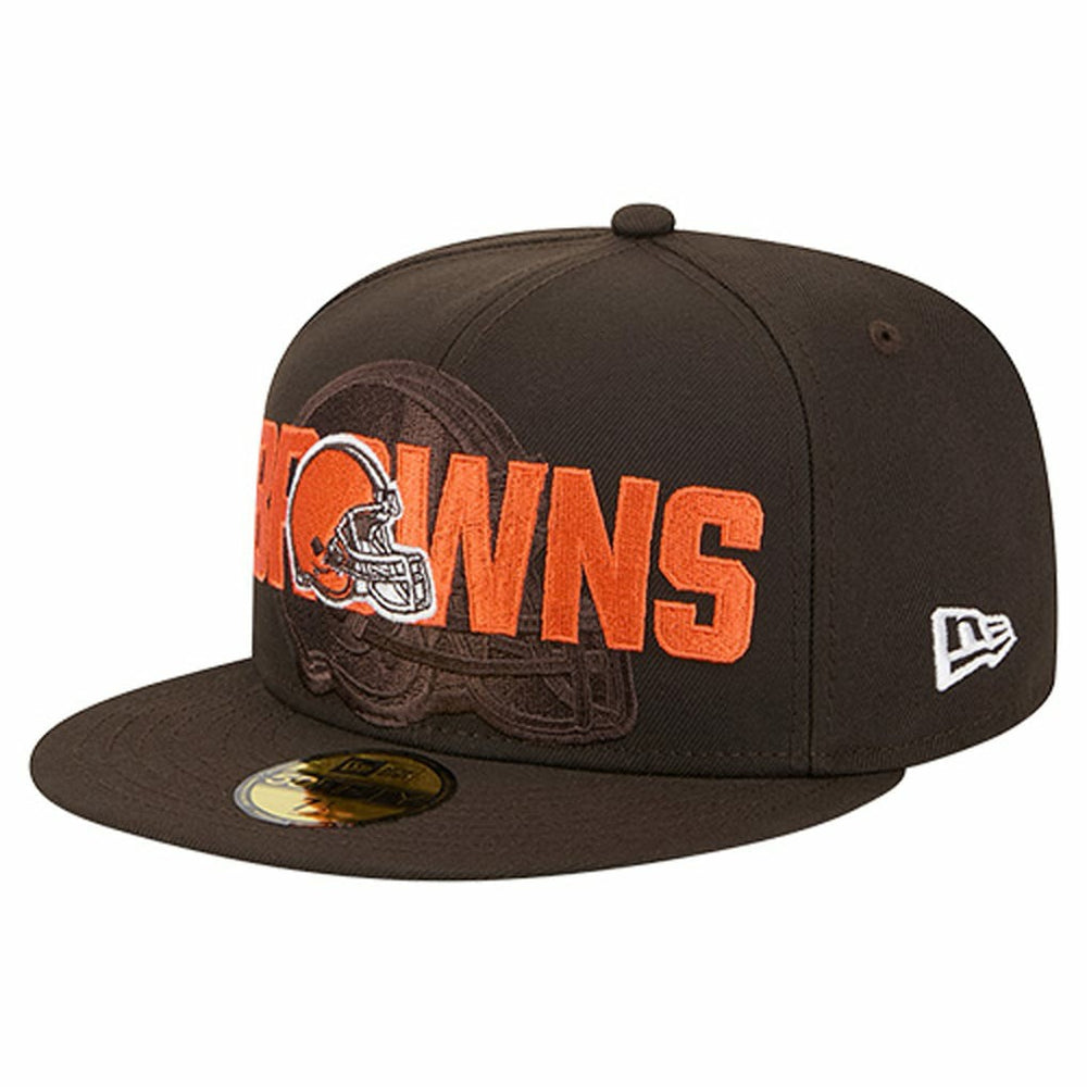 Cleveland Browns New Era Overlap Wordmark 59FIFTY Fitted Hat