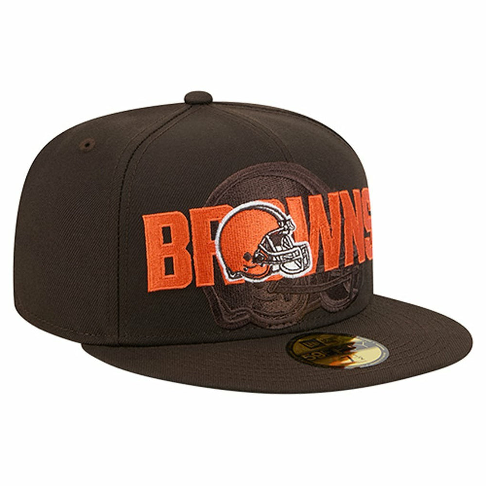 Cleveland Browns New Era Overlap Wordmark 59FIFTY Fitted Hat