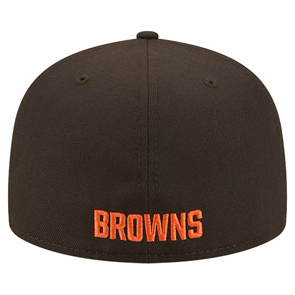 Cleveland Browns New Era Overlap Wordmark 59FIFTY Fitted Hat