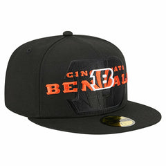 Cincinnati Bengals New Era Overlap Wordmark 59FIFTY Fitted Hat