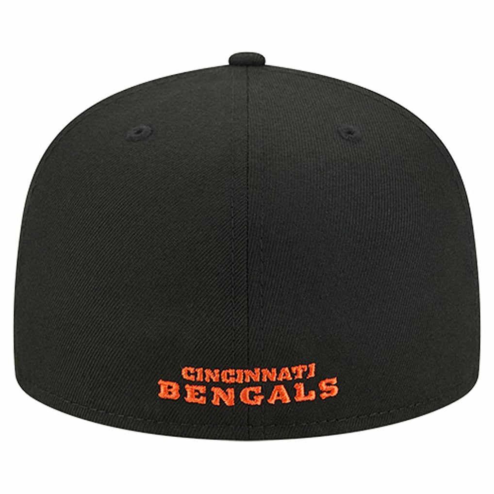 Cincinnati Bengals New Era Overlap Wordmark 59FIFTY Fitted Hat