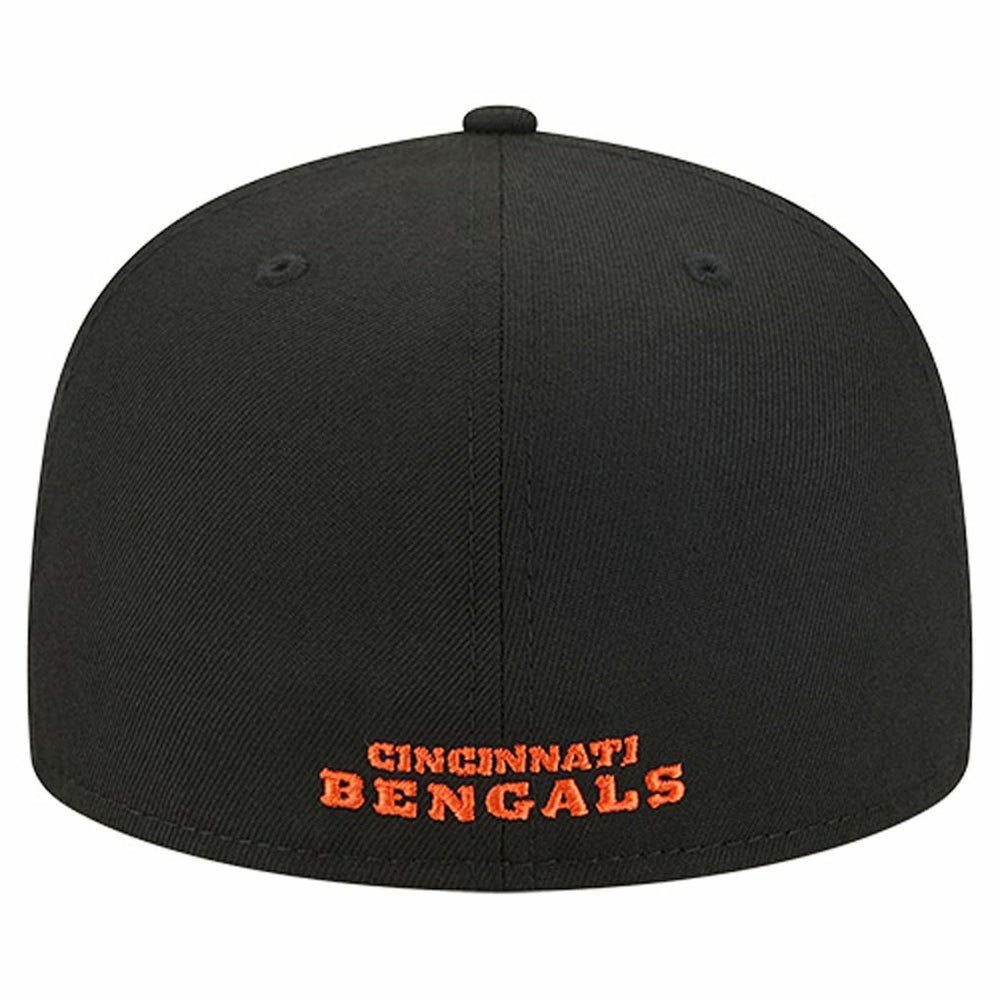 Cincinnati Bengals New Era Overlap Wordmark 59FIFTY Fitted Hat