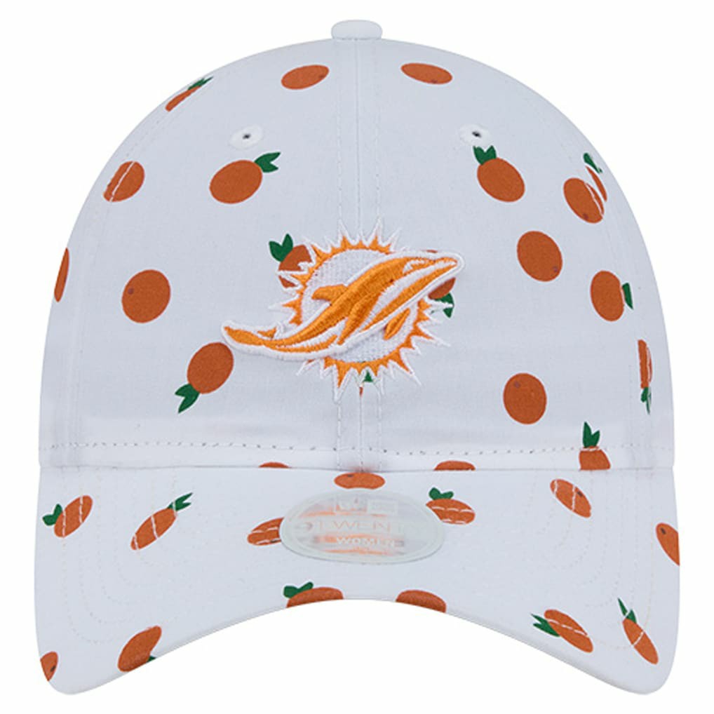 Miami Dolphins New Era Women's Fruit Pattern 9TWENTY Adjustable Hat