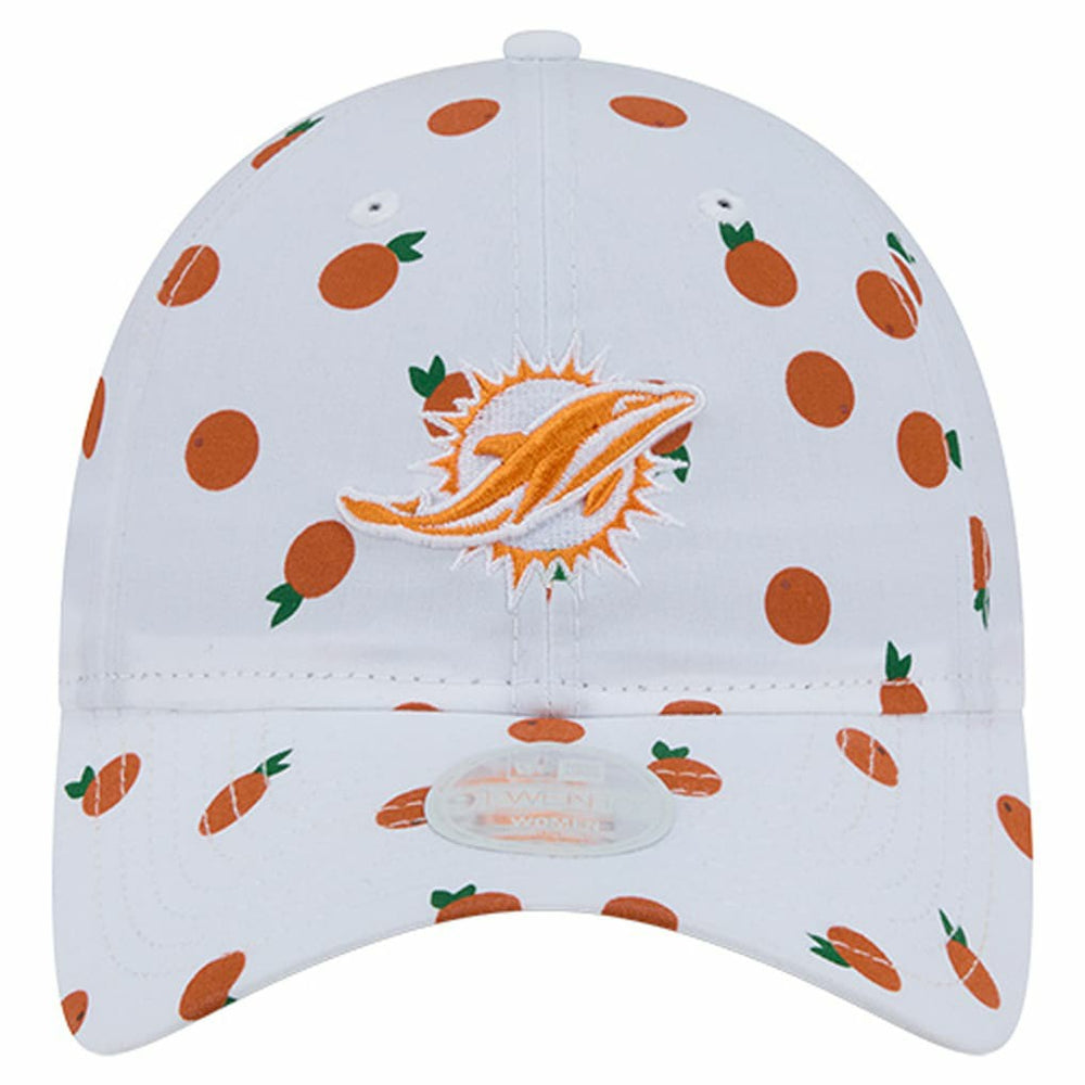 Miami Dolphins New Era Women's Fruit Pattern 9TWENTY Adjustable Hat