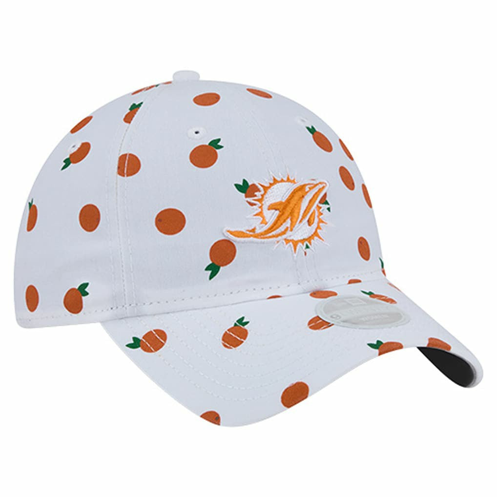 Miami Dolphins New Era Women's Fruit Pattern 9TWENTY Adjustable Hat