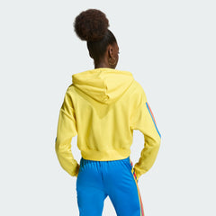 Colombia National Team Women's FIFA x World Cup Alphaskin Cropped Hoodie Yellow - Adidas