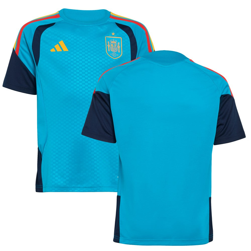Spain National Team Youth FIFA x World Cup 2026 Tiro Training Jersey Turquoise - Adidas