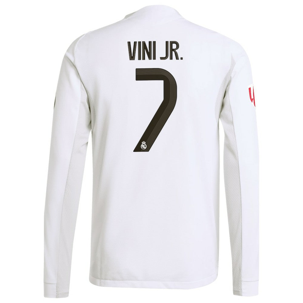Vini Jr. Real Madrid 2025/26 Home Long Sleeve Jersey White - Adidas